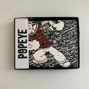POPEYE The Legend Graphic Print Men’s Bi-Fold Wallet with Card Slots & ID Card
